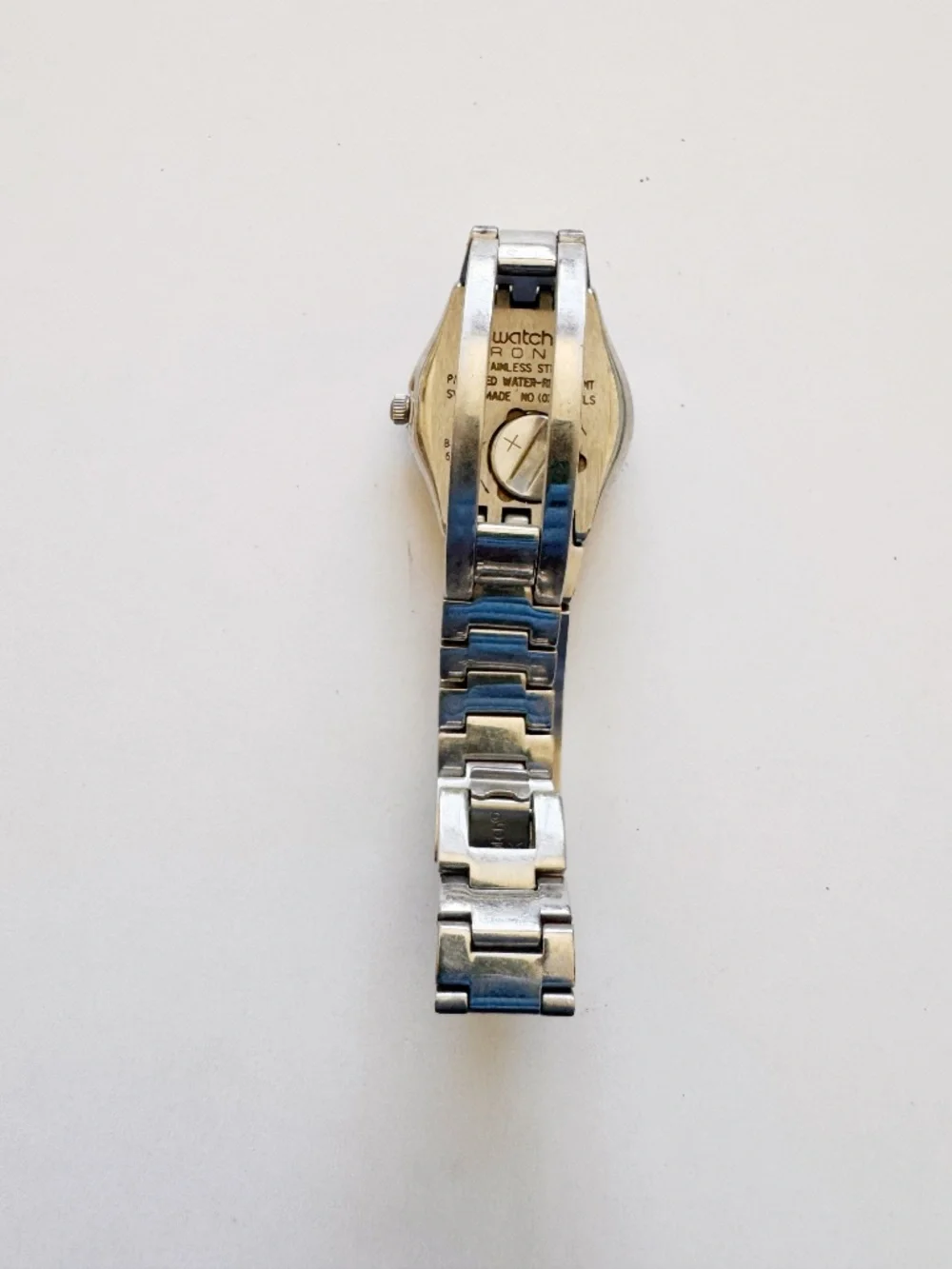 Swatch Irony Watch Women’s Stainless Steel Black Dial 25mm Swiss Made Runs